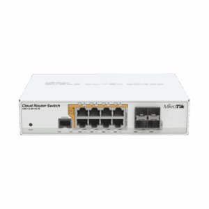 CRS112-8P-4S-IN, Switch PoE 8 GbEth, 4 SFP, 160w, 802.3af/at y 24v pass