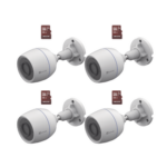 Kit de Camaras WiFi, Incluye 4 Piezas CS-H3C y 4 Piezas HS-TF-E1/32G  / Detección de Movimiento   CS-H3C/KM4