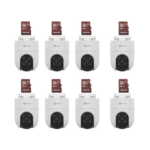 Kit de Camaras WiFi, Incluye 8 Piezas CS-H8C y 8 Piezas HS-TF-E1/32G / Audio de Dos Vías / Detección de Movimiento /  Luz Blanca / Sirena  /  Uso en Exterior con Protección: CS-H8C/KM8