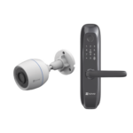 Kit de Cerradura Inteligente con Cámara IP Wi-Fi modelo CS-H3C / Apertura Remota desde la App / Códigos Temporales Para Visitantes / Lectura de Huella / Lectura de Tag / Contraseña /  Botón para Timbrar / Alarma Anti-intrusion : CSL2S/CAM
