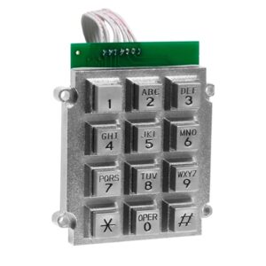 CT-KB-01, Teclado de metal antivandálico, resistente al agua,  con 12 teclas