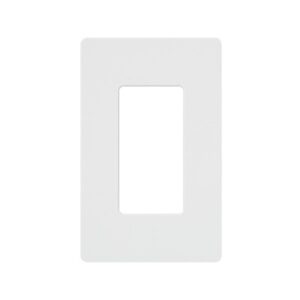Placa de pared 1 espacio, para atenuador (dimmer), switch ó control remoto inalámbrico LUTRON.: CW1WH