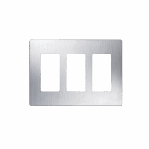 Placa de pared 3 espacio, para atenuador (dimmer), switch ó control remoto PICO inalámbrico.: CW3SS