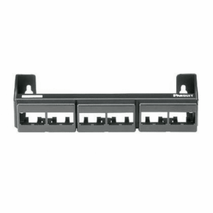 Panel de Parcheo Modular (Sin Conectores), de 12 Puertos Mini-Com, Instalación en Pared con Montaje Incluido, Color Negro  CWPP12WBL