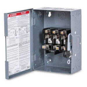 Interruptor De Seguridad 3 Polos 30 A 240 V CA Schneider Electric D321N  D321N