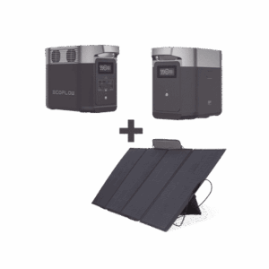 Kit de Estación de Energía Portátil 1024Wh + Batería Externa 1024Wh + Panel Solar Flexible 400W (2024Wh Totales)   DLT2KIT-BP