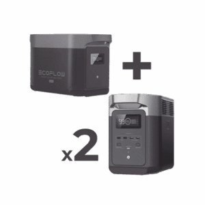 Kit de Estación de Energía Portátil 2048Wh + 2 Baterías Externas 2048Wh (6144Wh Totales)   DLT2MAX-2BP