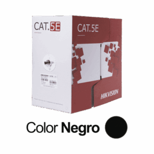 Bobina de cable UTP 305 m., Cat5E (24 AWG), Color Negro, PE, uso en Exterior, 100% Cobre, Para aplicaciones de CCTV, Redes de datos y Enlaces inalámbricos DS-1LN5EO-UU/E