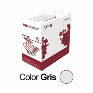 Bobina de cable UTP 305 m., Cat5E (24 AWG), Color Gris, PVC (CM), uso en Interior, 100% Cobre, Para aplicaciones de CCTV y Redes de datos DS-1LN5E-S