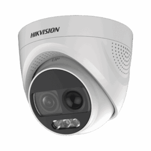 Domo TURBOHD 2 Megapixel (1080p) / Imagen a color 24/7 / Lente 2.8 mm / Luz Blanca 20 mts / Exterior IP67 / WDR 130dB / Sensor PIR / Salida de alarma DS-2CE72DFT-PIRXOF28