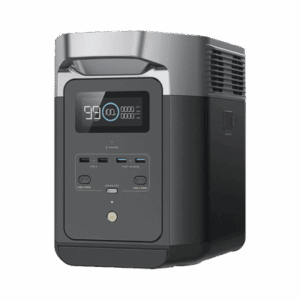 EcoFlow DELTA 2 MAX | Estación de Energía Portátil 2048Wh Litio LFP / 6 AC 2400 W (Max. 3400W) / 2 USB-C 100W / Capacidad para Aumentar Respaldo / Cargador de Coche 10A a 12.6V / Conectividad WiFi y Bluetooth (App) / Carga Solar 1000W   EFD-350