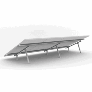 Montaje de aluminio para techo o piso de concreto,  de alta resistencia y rápida instalación,  arreglo 1x4 módulos fotovoltáicos de 40mm de espesor EPL-AM01-1X4V2