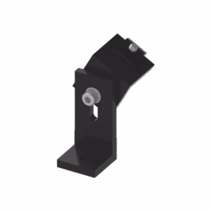 Soporte L para fijación de riel 5 Y 8  en techo de concreto anodizado negro   EPLFFN202B