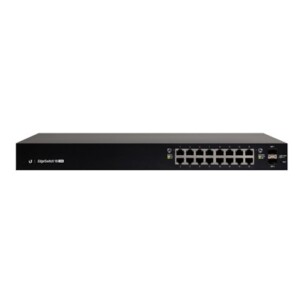 ES-16-150W, EdgeSwitch PoE 802.3at/af y PoE 24V, 16 x GigaEth, 2 x SFP, 150w