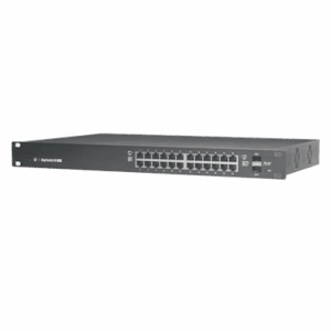 ES-24-500W,  EdgeSwitch PoE 802.3at/af y PoE 24V, 24 x GigaEth, 2 x SFP, 500W, Para 19'' 1 UR