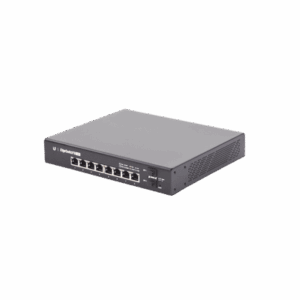 ES-8-150W, EdgeSwitch PoE 802.3at/af y PoE 24V, 8 x GigaEth, 2 x SFP, 150w. Para escritorio