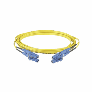 Jumper de Fibra Optica Monomodo 9/125 OS2, LC-LC Duplex, OFNR (Riser), Color Amarillo, 4 Metros  F92ERLNLNSNM004