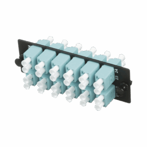 Placa Acopladora de Fibra Optica FAP, Con 12 Conectores LC Duplex (24 Fibras), Para Fibra Multimodo OM3/OM4, Color Aqua  FAP12WAQDLCZ