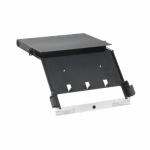 Panel de Distribución de Fibra Óptica, Acepta 4 Placas FAP o FMP, Bandeja Deslizable e Inclinable Hacia Abajo, Hasta 96 Fibras, Color Negro, 1UR  FCE1U