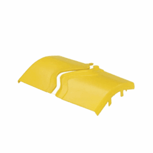 Tapa de Bajada Vertical Exterior de 45º, Para uso con Canaletas 12X4 FiberRunner™, Color Amarillo  FROV45SC12LYL