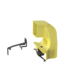 Bajada Para Canaleta FiberRunner™, Uso con Medidas 4x4, 6X4, 12X4, o 24X12, Con Reducción a 4X4, Color Amarillo  FRSPJ4X4LYL