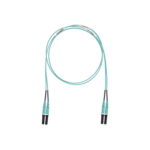 Jumper de Fibra Optica Multimodo 50/125 OM3, LC-LC Duplex, LSZH (Cero Halógenos), Color Aqua, 10 Metros  FX2ELLNLNSNM010
