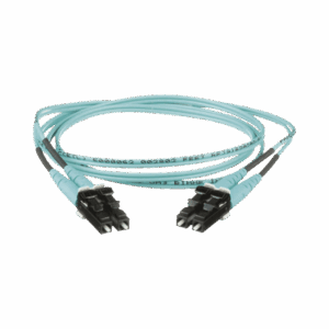 Jumper de Fibra Optica Multimodo 50/125 OM3, LC-LC Duplex, OFNR (Riser), Color Aqua, 0.50 Metros  FX2ERLNLNSNM0.5
