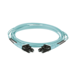 Jumper de Fibra Optica Multimodo 50/125 OM3, LC-LC Duplex, OFNR (Riser), Color Aqua, 2 Metros  FX2ERLNLNSNM002