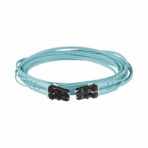 Jumper de Fibra Optica Multimodo 50/125 OM3, LC-LC Duplex, OFNR (Riser), Color Aqua, 3 Metros  FX2ERLNLNSNM003