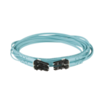 Jumper de Fibra Optica Multimodo 50/125 OM3, LC-LC Duplex, OFNR (Riser), Color Aqua, 9 Metros  FX2ERLNLNSNM009