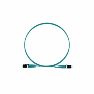 Jumper de Fibra Optica Multimodo 50/125 OM4, LC-LC Duplex, LSZH, Color Aqua, 2 Metros  FZ2ELLNLNSNM002