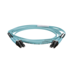 Jumper de Fibra Optica Multimodo 50/125 OM4, LC-LC Duplex, OFNR (Riser), Color Aqua, 2 Metros  FZ2ERLNLNSNM002