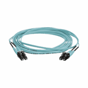 Jumper de Fibra Optica Multimodo 50/125 OM4, LC-LC Duplex, OFNR (Riser), Color Aqua, 3 Metros  FZ2ERLNLNSNM003