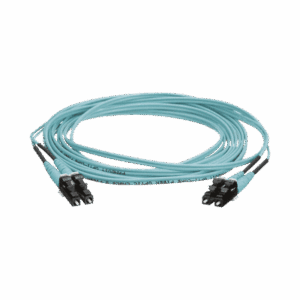 Jumper de Fibra Óptica Multimodo 50/125 OM4, LC-LC Duplex, OFNR (Riser), Color Aqua, 5 Metros  FZ2ERLNLNSNM005