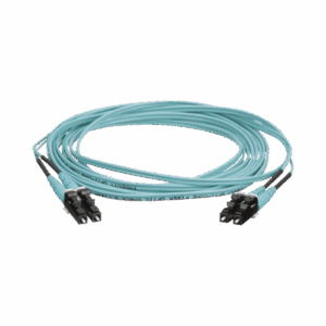 Jumper de Fibra Optica Multimodo 50/125 OM4, LC-LC Duplex, OFNR (Riser), Color Aqua, 10 Metros  FZ2ERLNLNSNM010