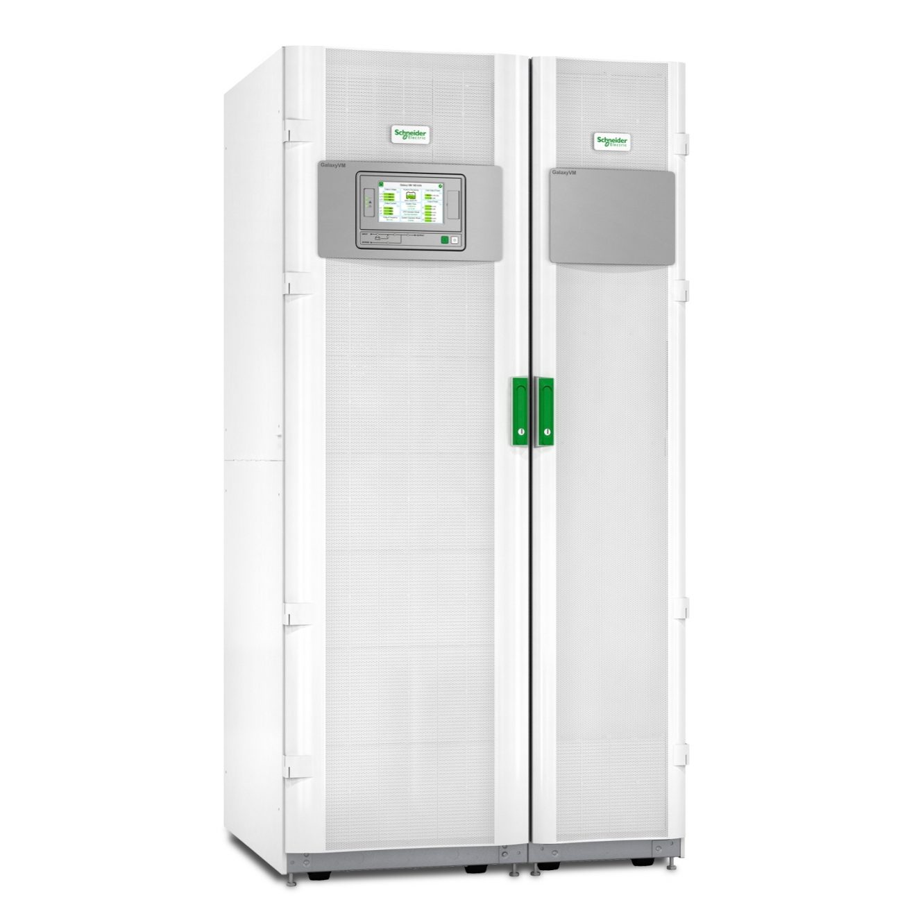 UPS marca Galaxy VM con capacidad de 180 kVA, número de serie GVMSB180KG65S. Funcionamiento con sobrecarga 10 minutos al 125% y 60 segundos al 150%.