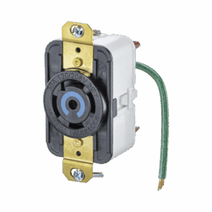 Receptáculo de Media Vuelta Industrial 30 A 120/208 V CA/ Nema L21-30R /Color Negro.  HUB-HBL-2810-ST
