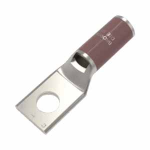 Zapata Terminal de Compresión BURNDY Cañón Corto para Tornillo de 3/8" y Calibre 2 AWG.  HUB-YA2-CL4-BOX