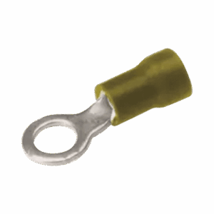 Zapata Terminal de Ojillo  para Tornillo 3/16 in (5 mm) calibre 12-10 AWG con aislamiento de vinilo.: HUB-TP10-10