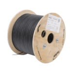 Carrete de 1 km de Fibra Óptica Drop, Interior/Exterior G.657A2 Monomodo de 1 hilo (unifibra), Dieléctrica, Forro Negro  IC-DROPA2-1C