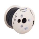 Carrete de 1 km de Fibra Óptica Drop, Interior/Exterior G.657A2 Monomodo de 2 hilos (bifibra), Dieléctrica, Forro Negro  IC-DROPA2-2C