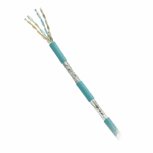 Bobina de Cable Blindado SF/UTP Categoría 5e de 4 pares, Uso Industrial con Resistencia al Aceite y Rayos UV, Multifilar 24/7 (Flexible), Color Azul Cerceta, Bobina de 305m  ISFCH5C04ATL-XG