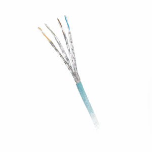 Bobina de Cable Blindado S/FTP Categoría 6A, Uso Industrial con Resistencia al Aceite, Rayos UV y Abrasión, Multifilar (Flexible), Color Azul Cerceta, Bobina de 500m  ISX6X04ATL-LED
