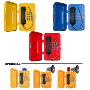 JR101-FK-SIP, Teléfono IP, intemperie, 12 teclas, SIP, PoE, Aluminio, montaje en pared, 334x204x109mm