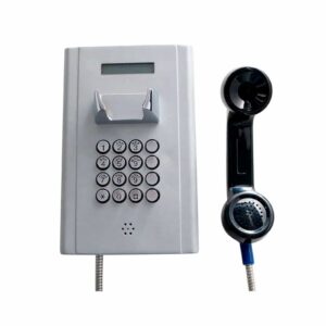 JR204-FK-SIP, Teléfono IP/SIP anti vandálico, acero pintado, LCD, 16 teclas, montaje en pared, 250x160x123mm