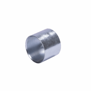 Cople 1/2" (13mm) pared gruesa con rosca galvanizado etiqueta amarilla