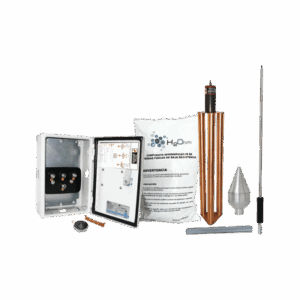KIT DE PARARRAYOS CON PUNTA QUE BRINDA UNA PROTECCIÓN EFECTIVA EN UN RADIO DE 160 METROS. KDA-01 TOTAL GROUND