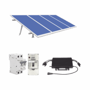 Kit Solar para Interconexión de 2.2KW de Potencia Pico 220Vcc con Microinversor y 4 Módulos de 550 W (Incluye Montaje y Protecciones)  KIT-HMS-2K550