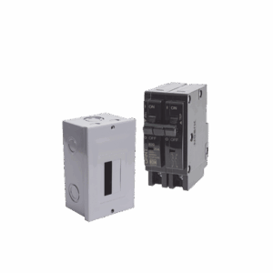 Kit Centro de Carga para sobreponer con 1 Interruptor Térmico de 2 Polos, 20Amp 120/240Vca 10kA.