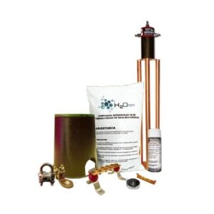 Kit de tierra física modelo TG45AB con Electrodo Magnetoactivo, capacidad: 45 AMP KIT-MASTER-45AB